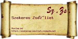 Szekeres Zsüliet névjegykártya